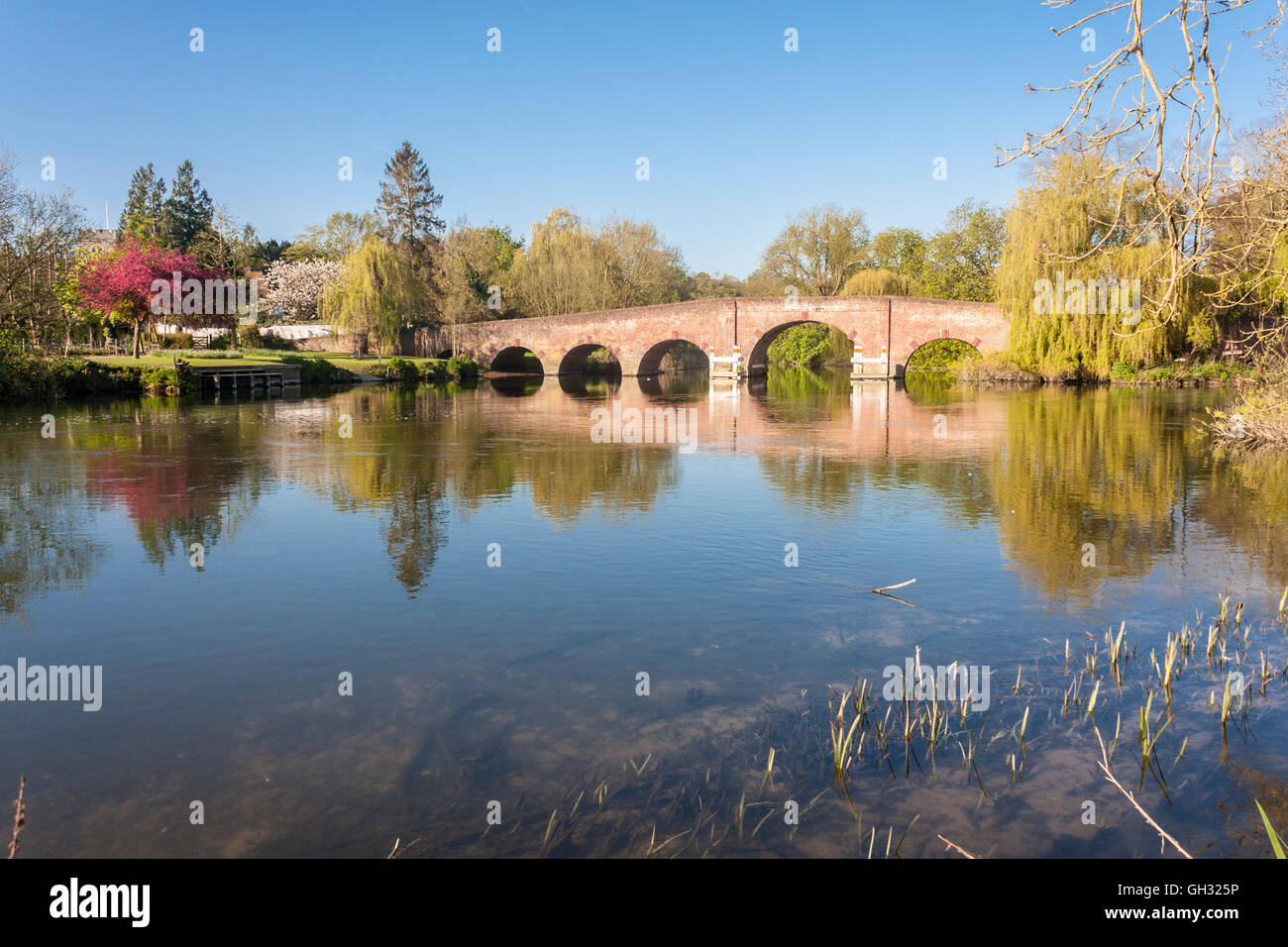 Bridge over the river Thames in Sonning, Berkshire, South East England, GB, UK Stock Photo