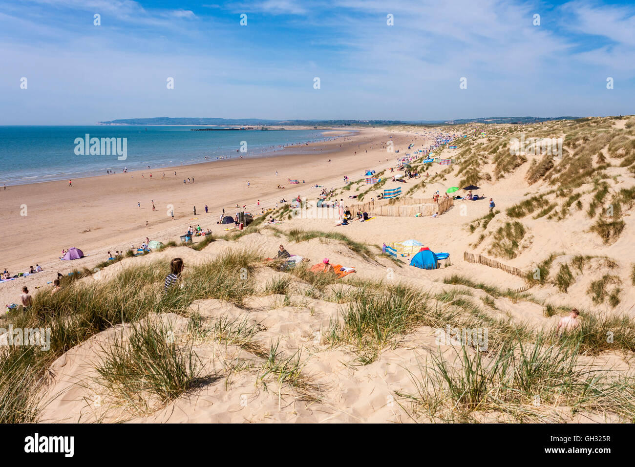 Beach at Camber Sands, Rye, Sussex, England, GB, UK. Stock Photo