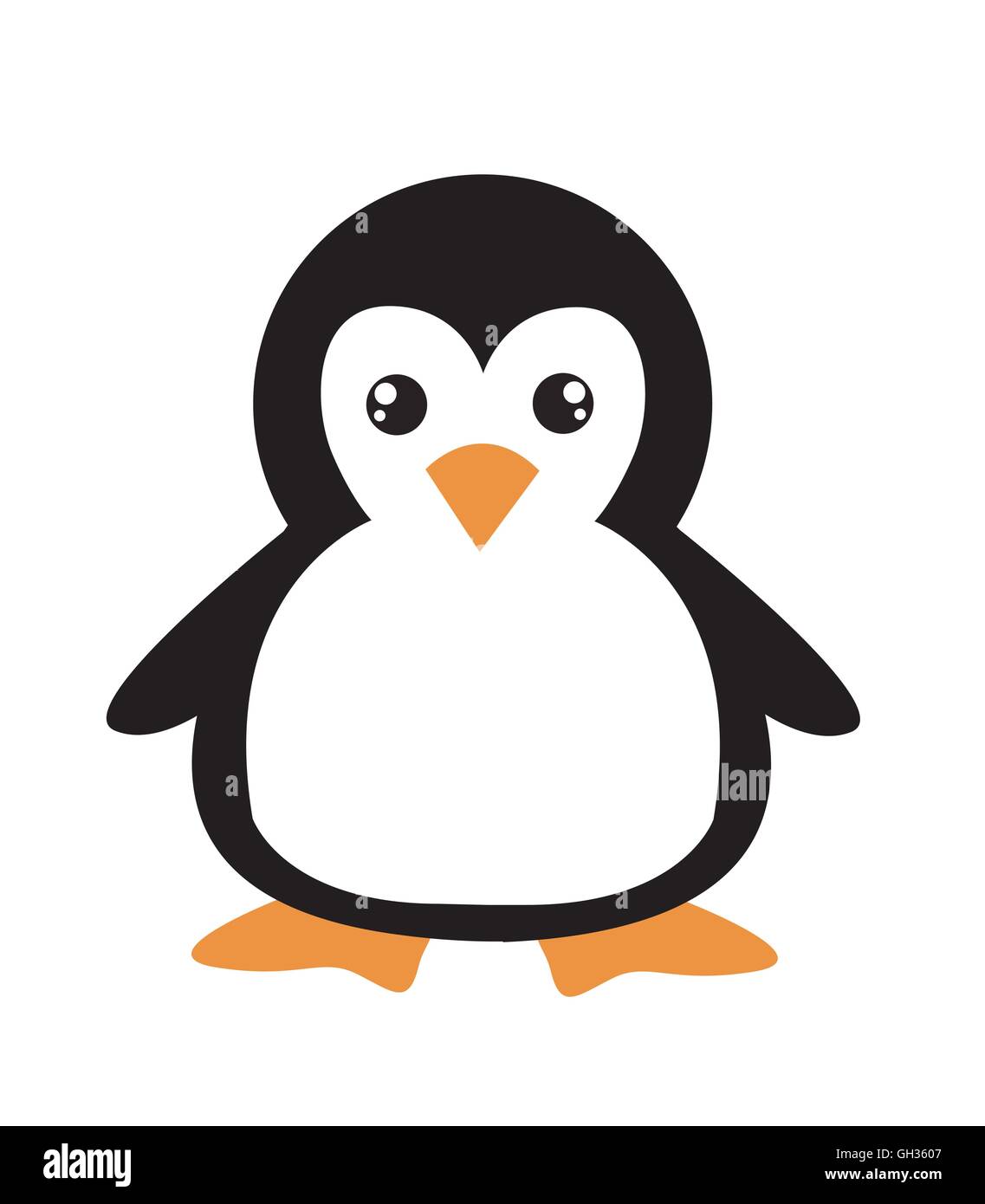 Cute cartoon penguin on white background Stock Vector Image & Art - Alamy