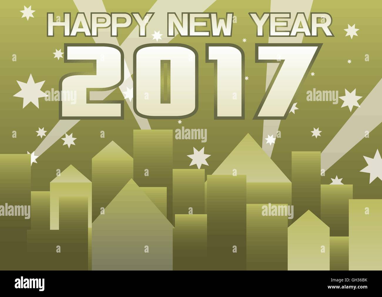 happy new year 2017 with bokeh and lens flare pattern in vintage color  style background (vector) Stock Vector | Adobe Stock