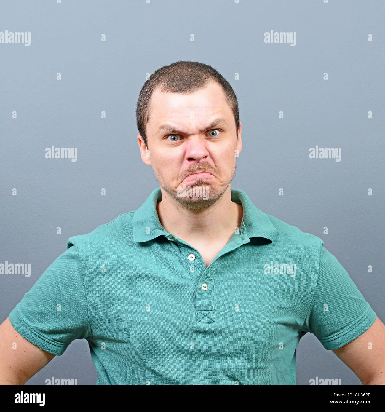 Angry guy yelling finger pointing hi-res stock photography and images ...