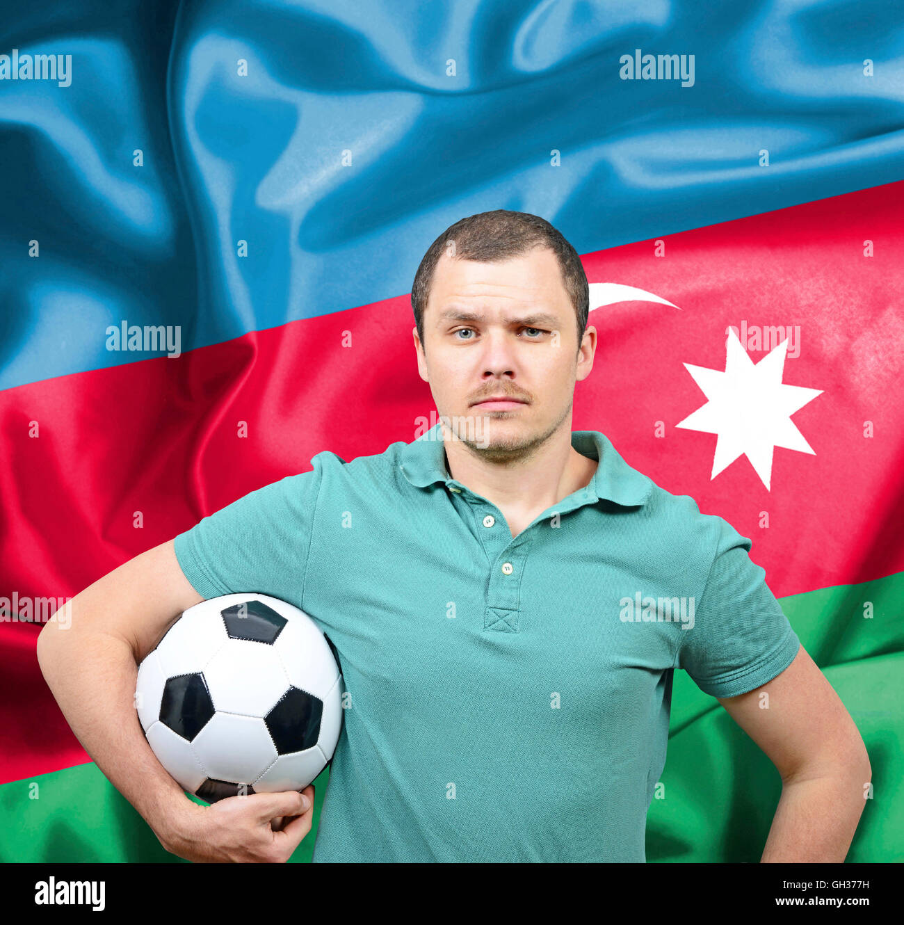 Soccer ball flag azerbaijan hi-res stock photography and images - Alamy