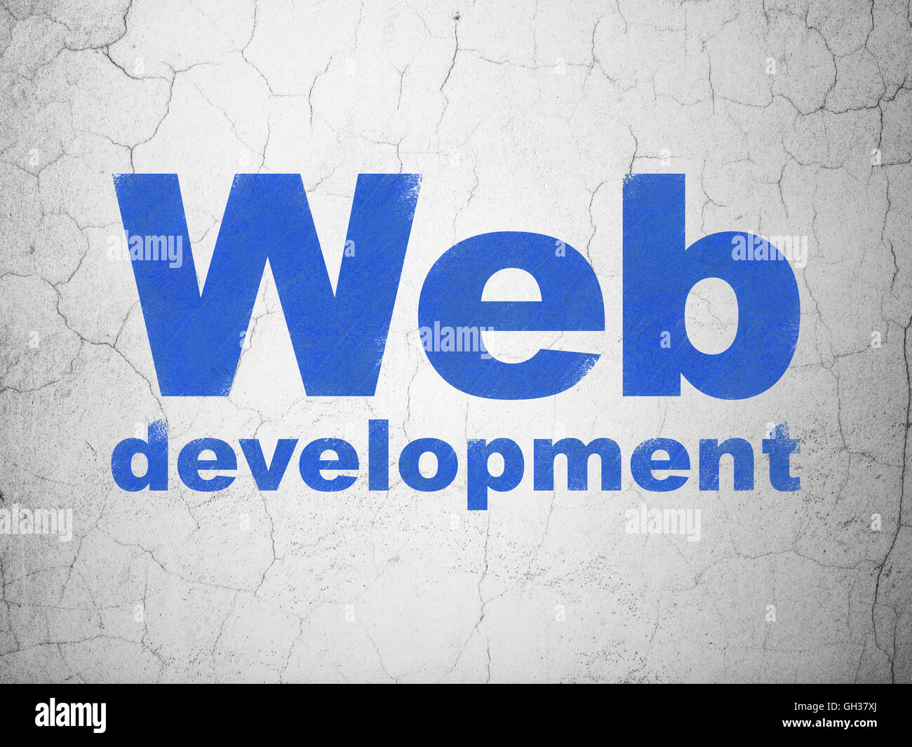 Web development concept: Web Development on wall background Stock Photo ...