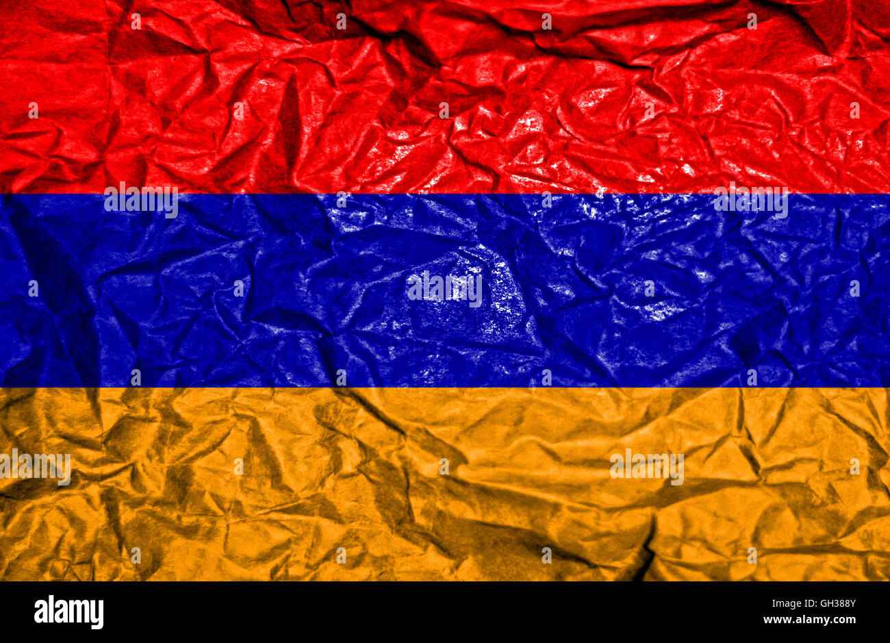 Armenia vintage flag on old crumpled paper background Stock Photo - Alamy