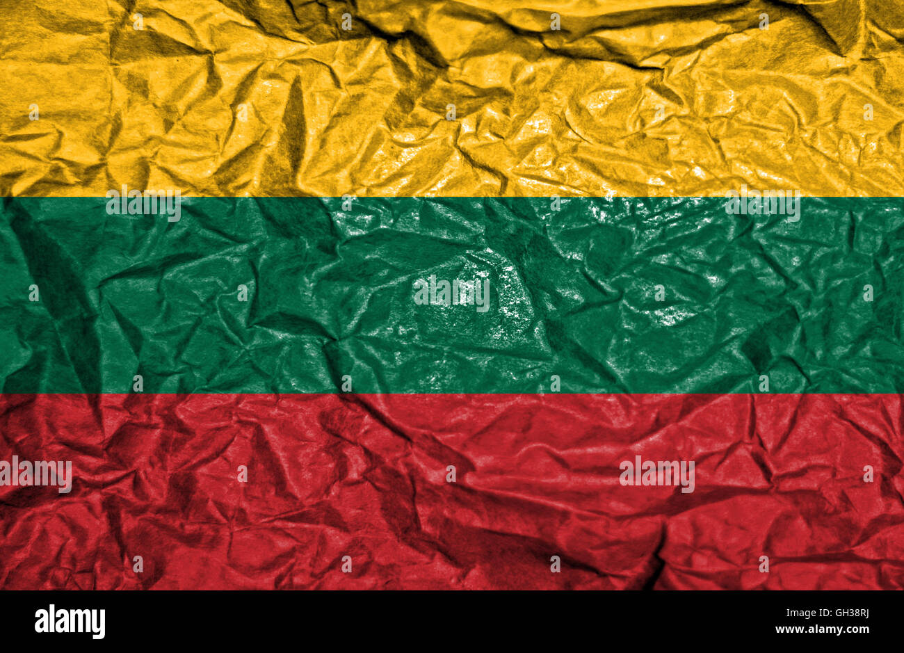 Lithuania vintage flag on old crumpled paper background Stock Photo - Alamy