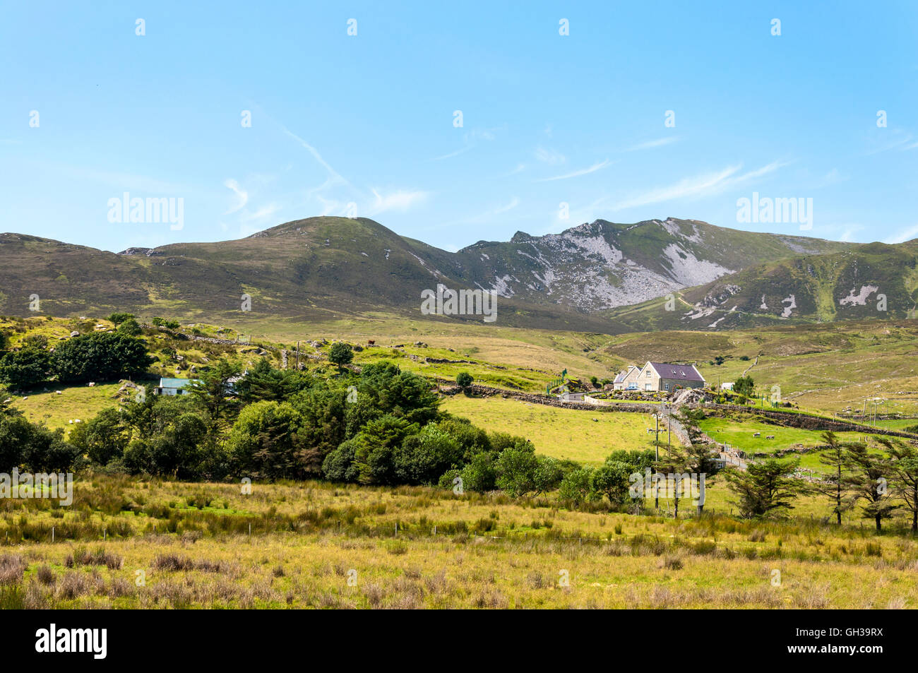 Rural homes housing in Teelin, County Donegal, Ireland Stock Photo Alamy
