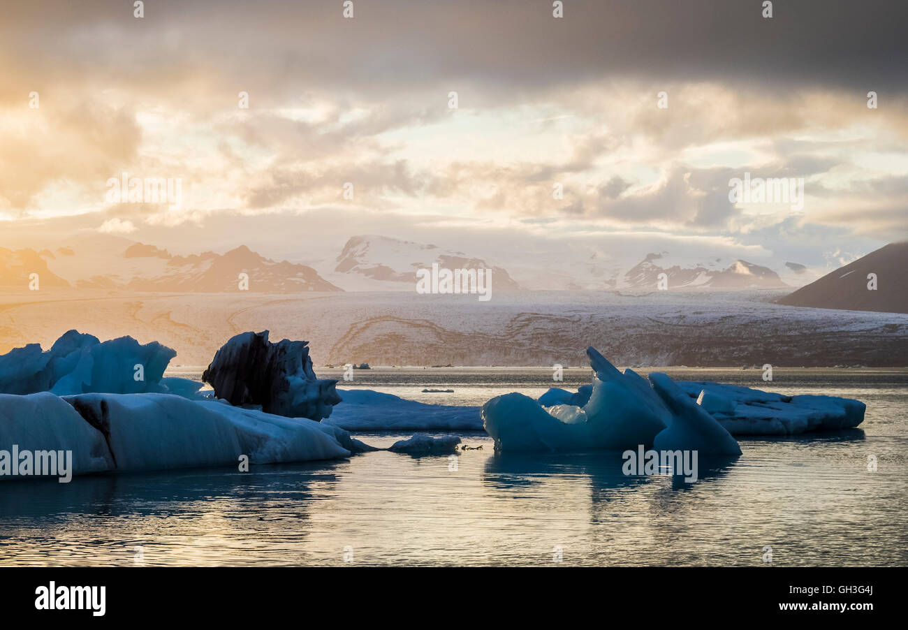 Jökulsárlón glacial lagoon in Iceland Stock Photo