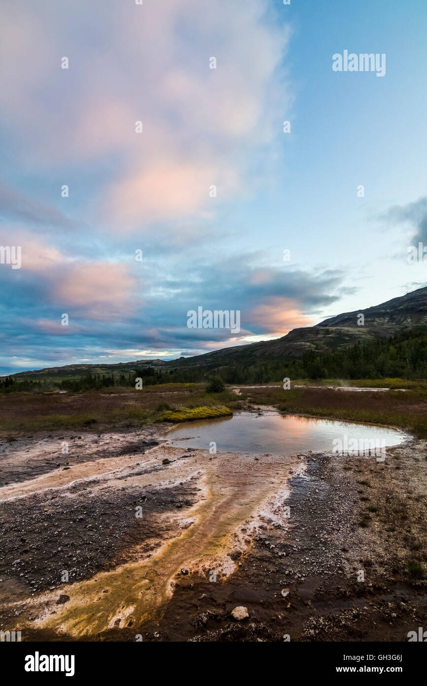 A hot spring in Iceland Stock Photo
