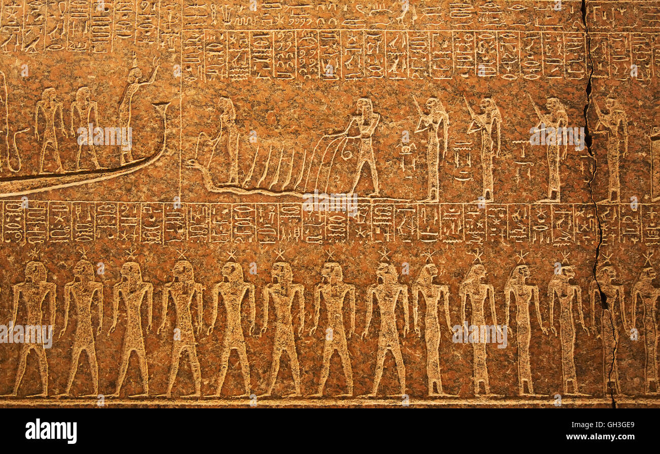 Egyptian hieroglyphs on the wall Stock Photo - Alamy