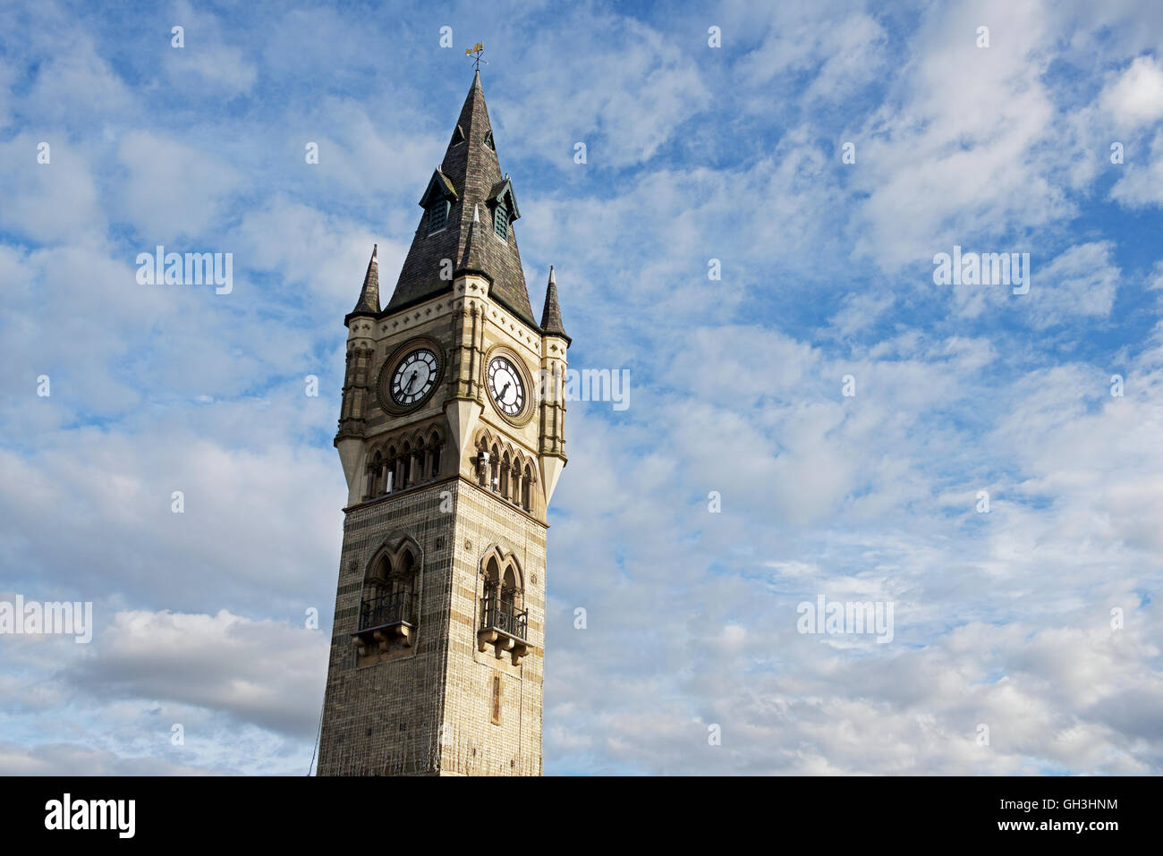 The clock tower, Darlington, County Durham, England UK Stock Photo