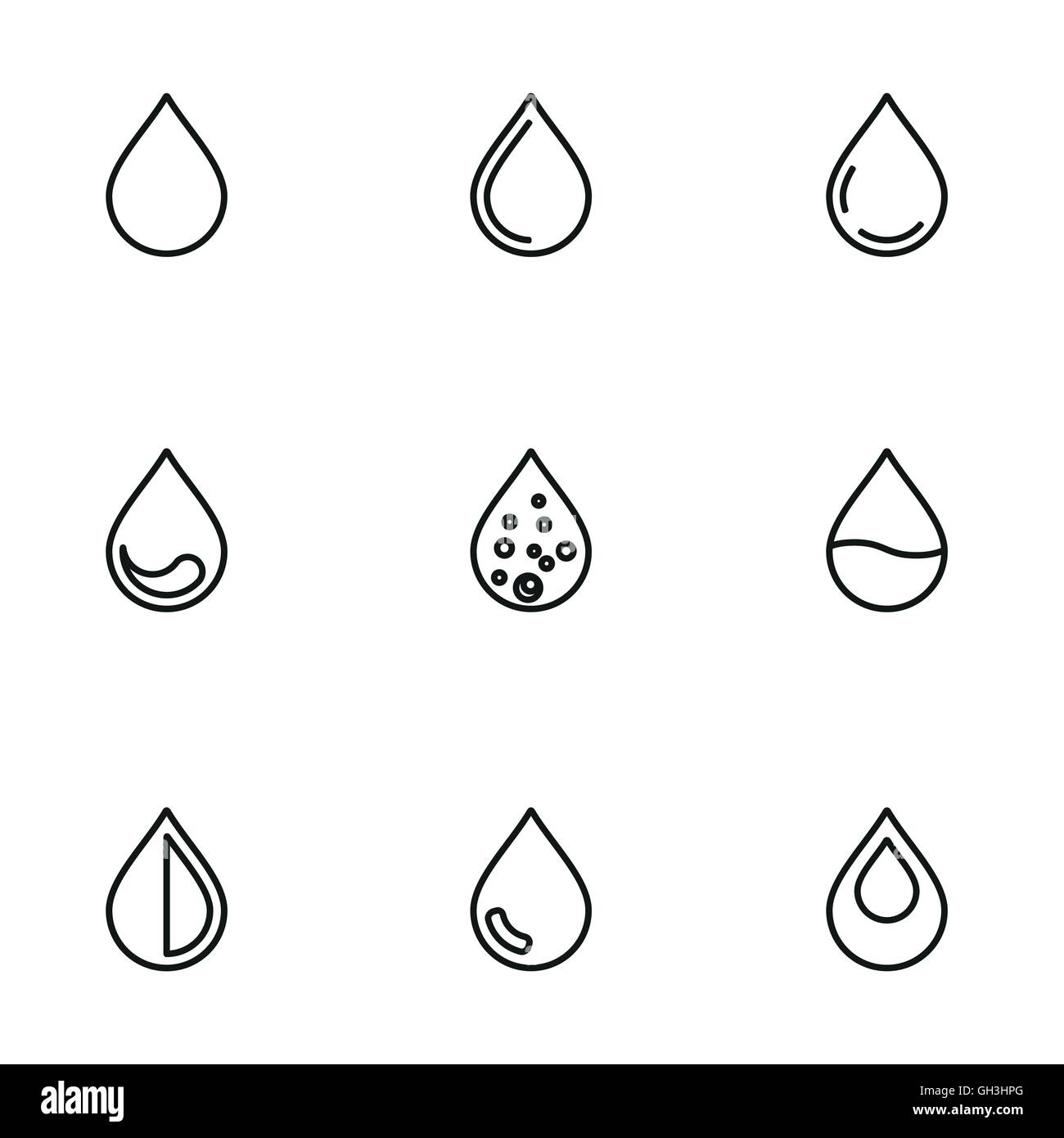 Drop icon vector vectors hi-res stock photography and images - Alamy