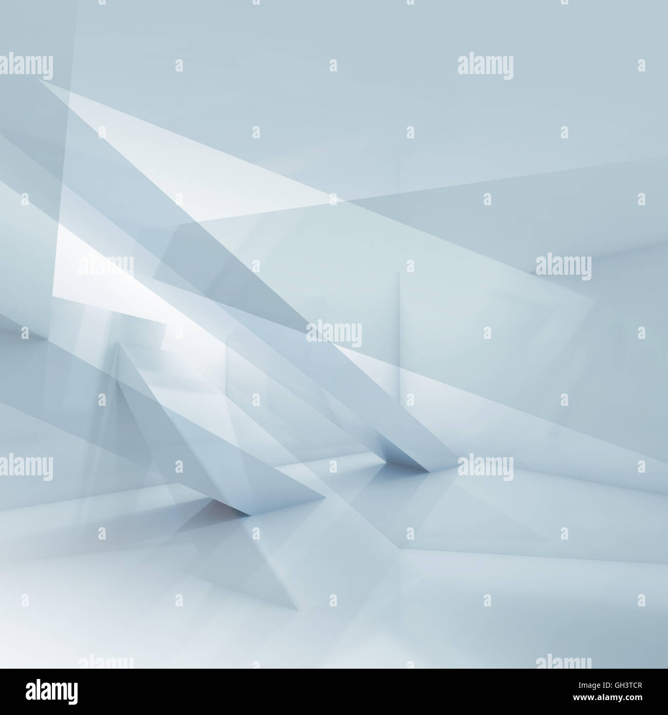 Abstract blue and white digital background with geometric structures ...