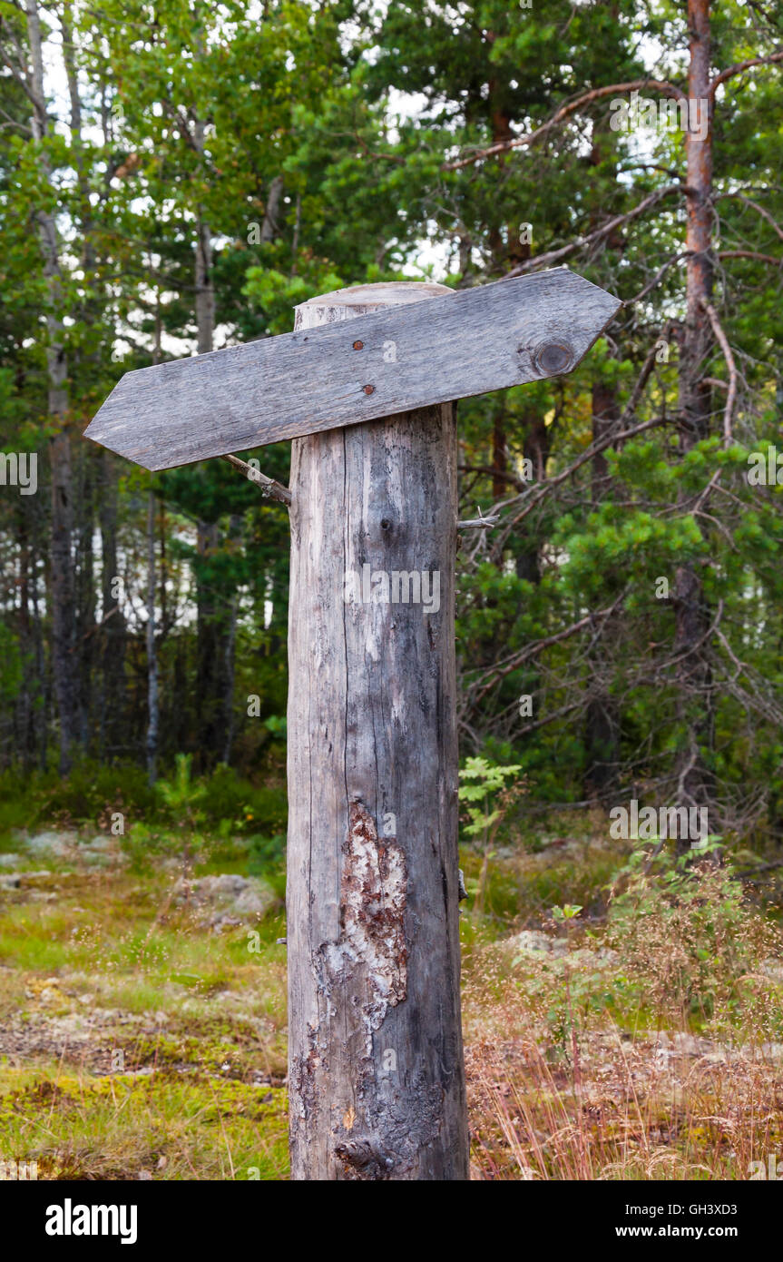 Old empty wooden pointer in hi-res stock photography and images - Alamy