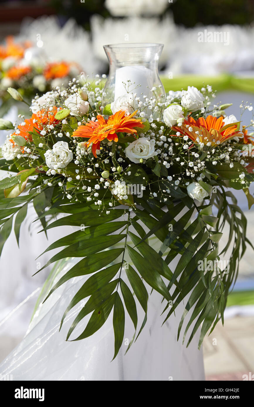 Outdoor wedding decoration of Orthodox Church Stock Photo - Alamy