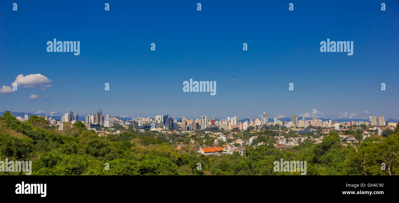CURITIBA ,BRAZIL - MAY 12, 2016: panoramic view of the city from a city park located in vista alegre neighborhood Stock Photo