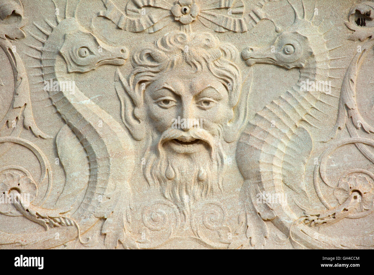 Relief sculpture, Wadsworth Atheneum, Hartford, Connecticut Stock Photo