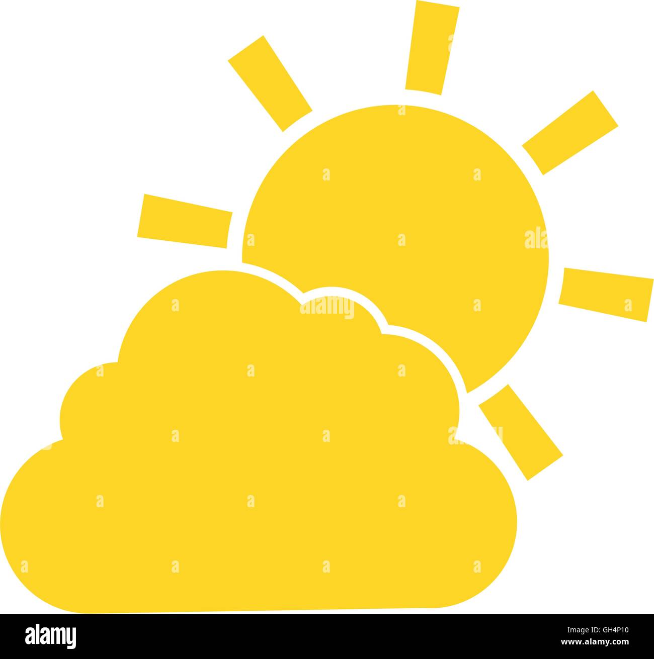 cloud sun weather sky season icon. Vector graphic Stock Vector Image ...
