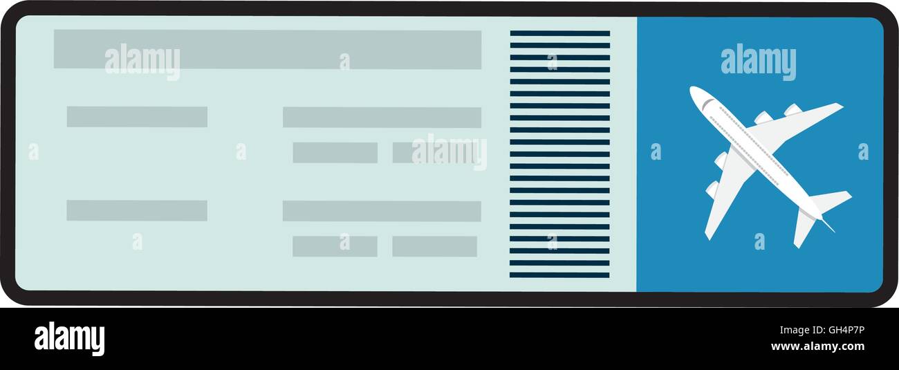 ticket airplane plane travel paper icon. Vector graphic Stock Vector ...
