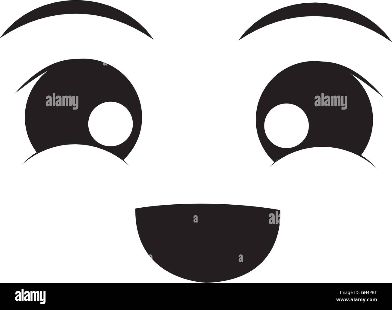 happy face cartoon expression icon. Vector graphic Stock Vector Image ...