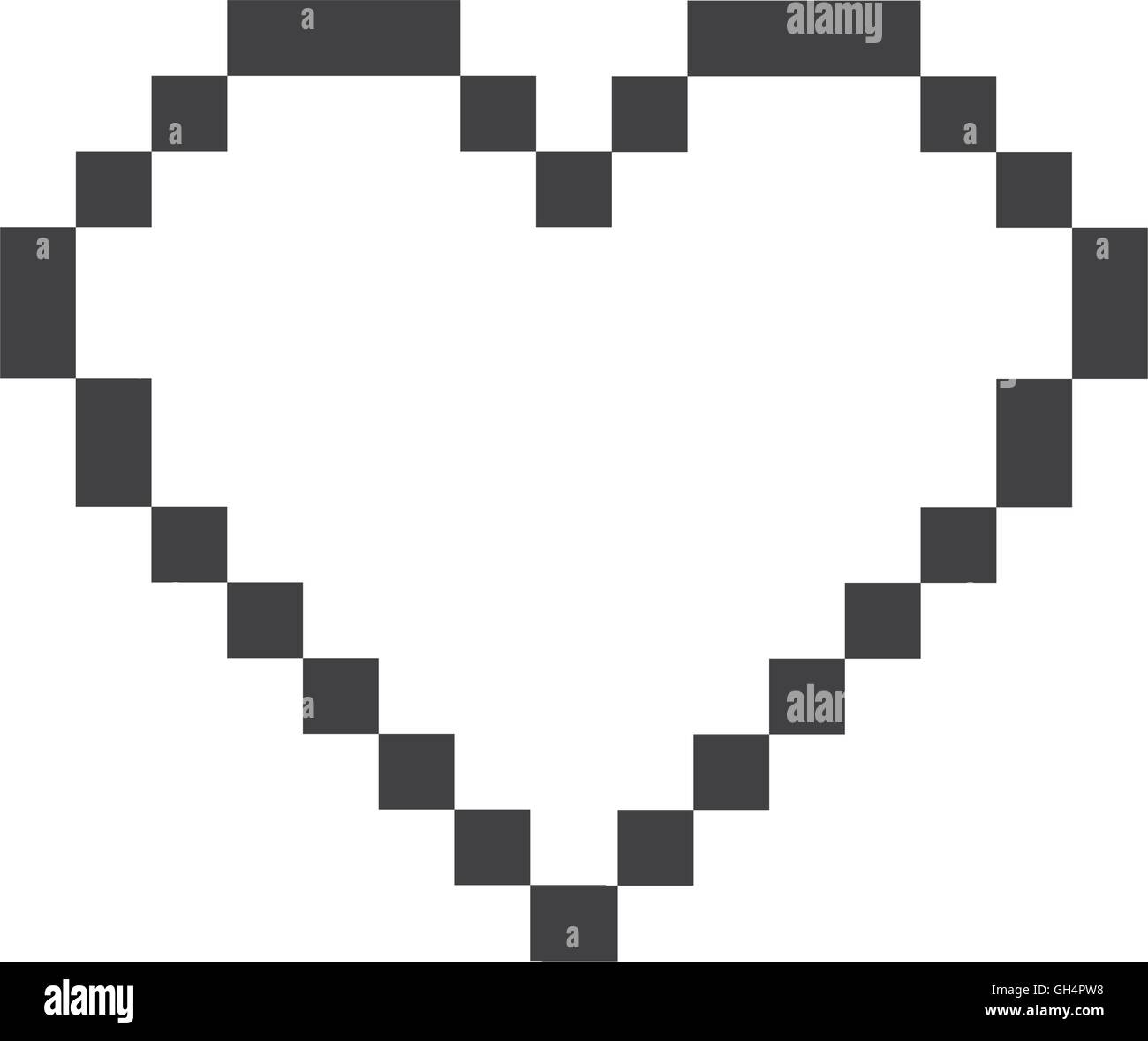 heart pixel love romatic icon. Vector graphic Stock Vector Image & Art ...
