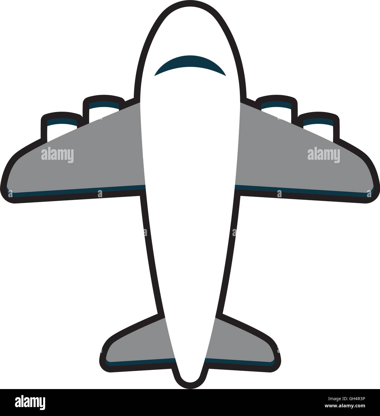 airplane grey travel transporation icon. Vector graphic Stock Vector ...