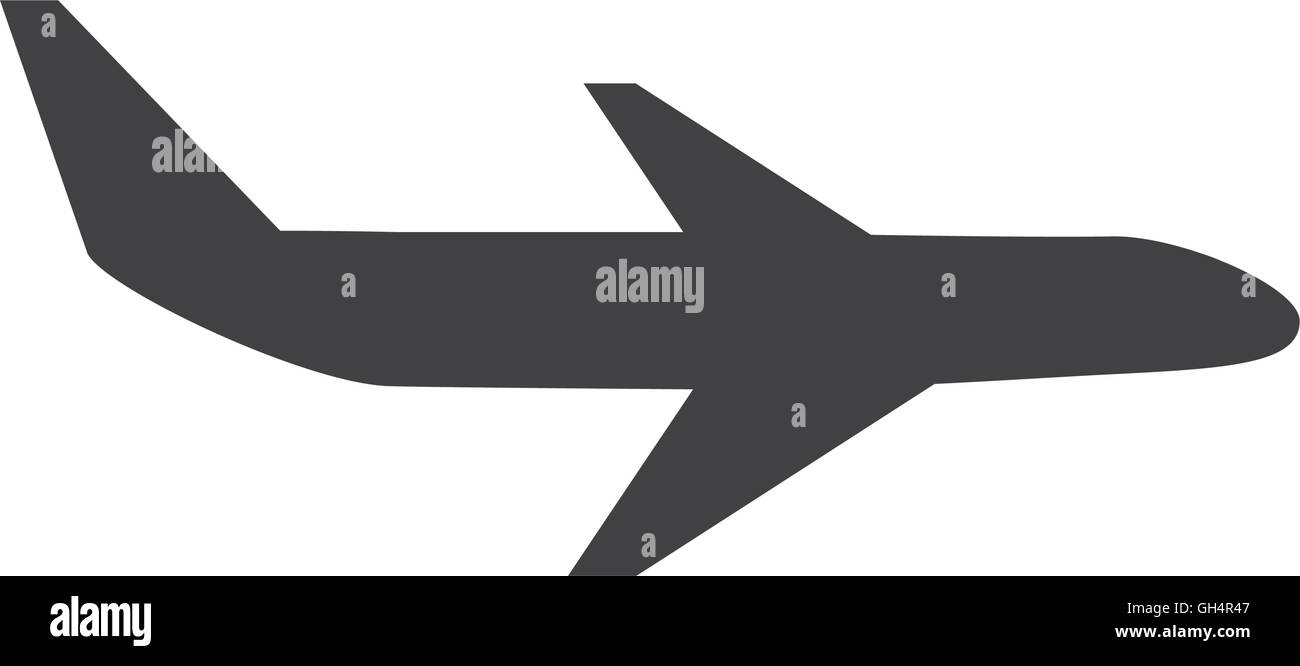 airplane silhouette travel icon. Vector graphic Stock Vector Image ...