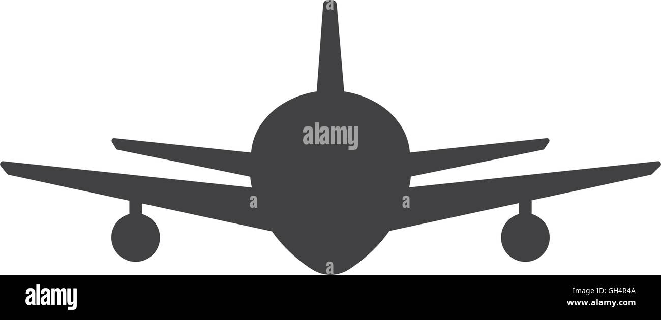 airplane silhouette travel icon. Vector graphic Stock Vector Image ...