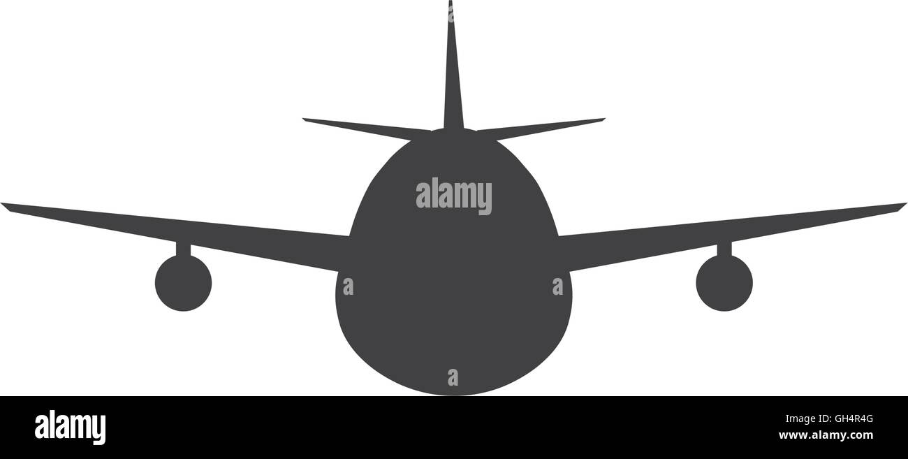 airplane silhouette travel icon. Vector graphic Stock Vector Image ...