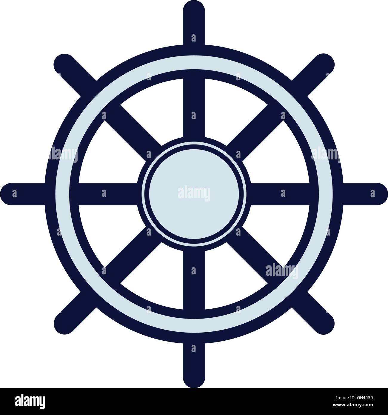 rudder sea lifestyle nautical marine icon. Vector graphic Stock Vector ...