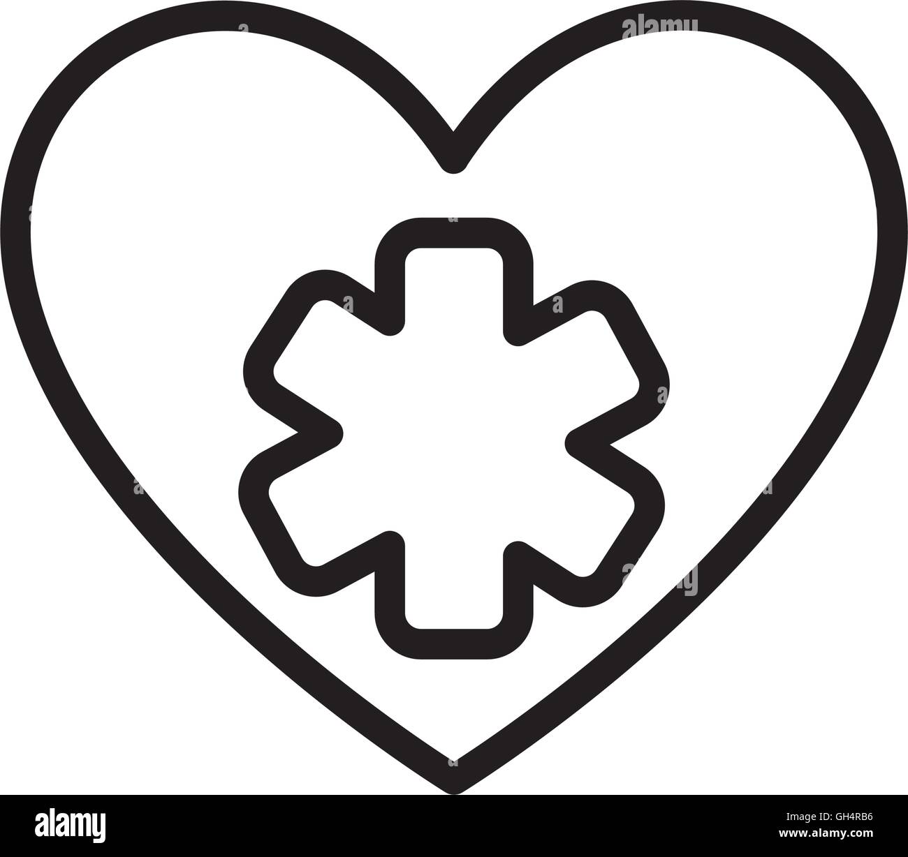 heart medical health care silhouette icon. Vector graphic Stock Vector ...