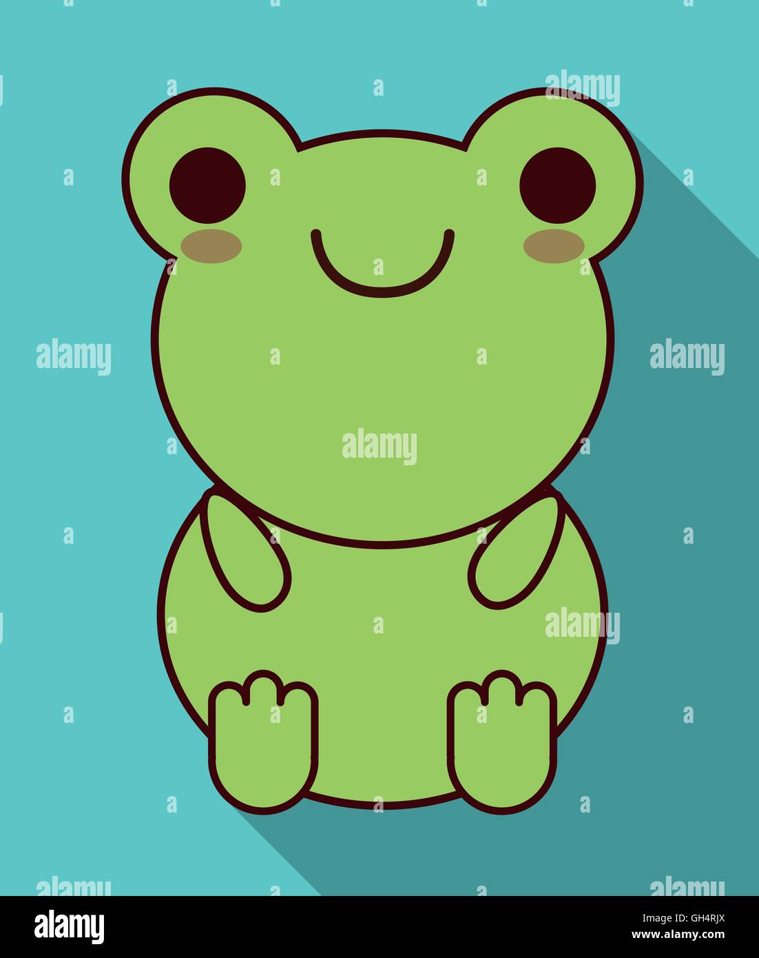 Kawaii frog icon. Cute animal. Vector graphic Stock Vector Image & Art -  Alamy