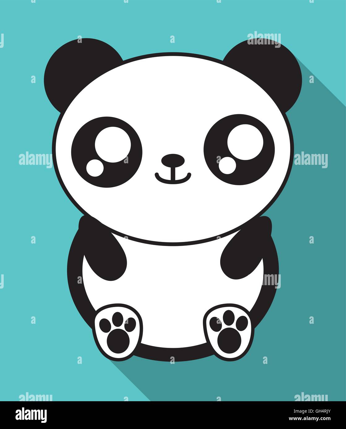 panda bear kawaii cute animal icon Stock Vector Image & Art - Alamy