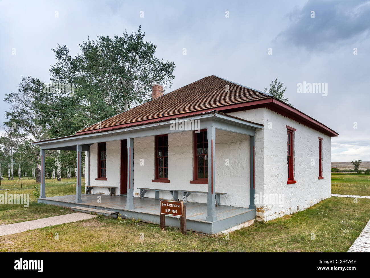 New Guardhouse, 1888-1890, at Fort Bridger State Historic Site, Wyoming, USA Stock Photo