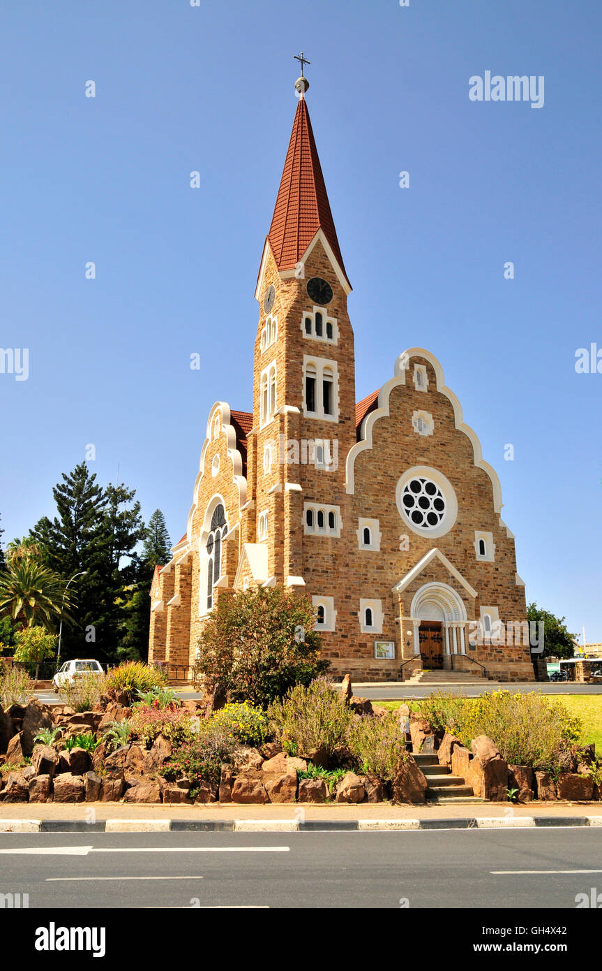 geography / travel, Namibia, lutheranism Christ Church of 1910, Windhoek Africa, Additional-Rights-Clearance-Info-Not-Available Stock Photo