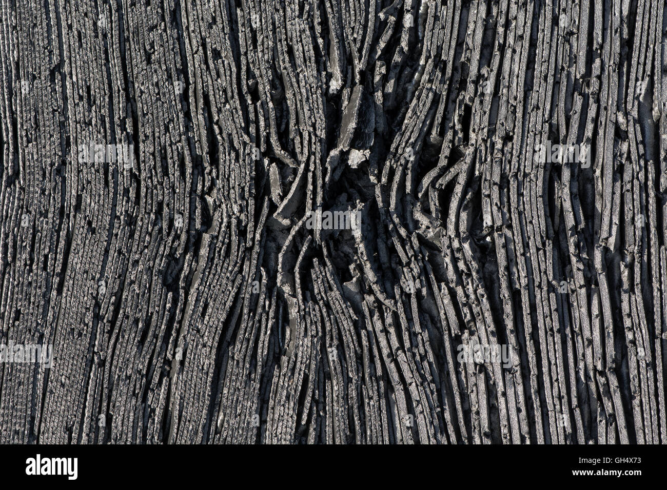 Rubber back of archery target damaged. Black material found behind competition target to absorb and hold arrows after firing Stock Photo