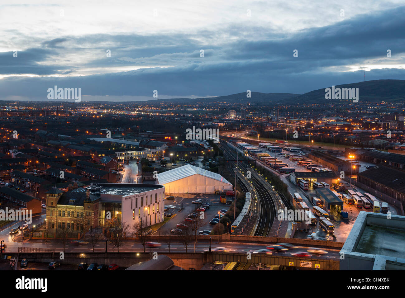 View of Belfast from the Europa hotel, Belfast Stock Photo