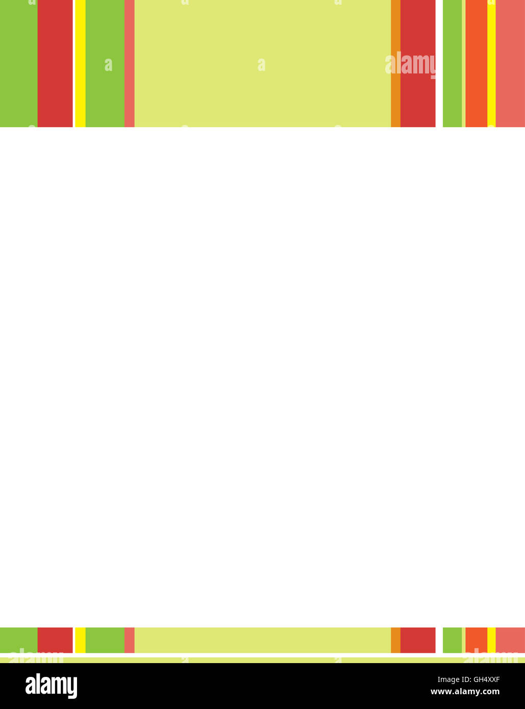 Green Yellow Red Striped Letterhead Template Stock Photo - Alamy
