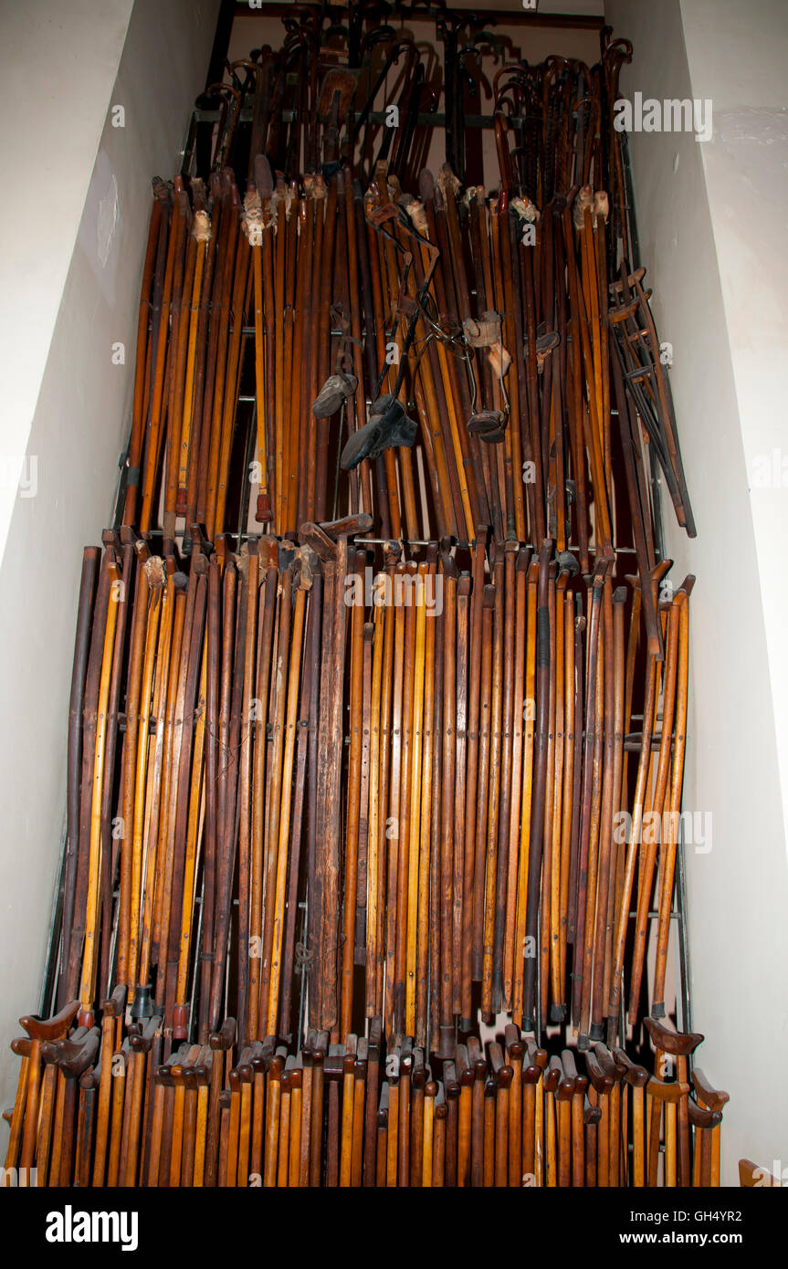 Crutches in St Joseph Oratory Montreal Canada Stock Photo Alamy