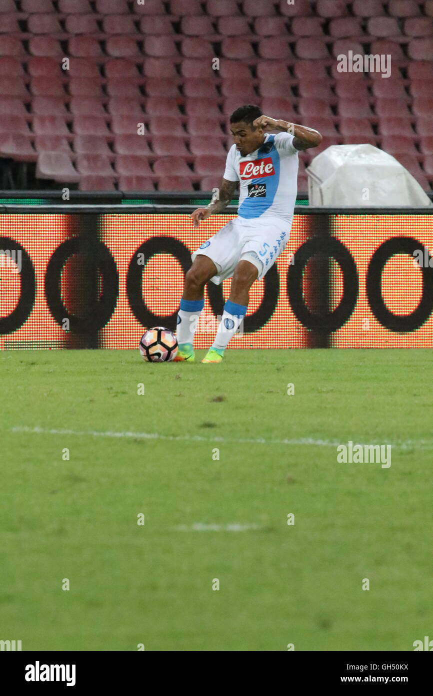 Napoli, Italy. 07th Aug, 2016. Allan Marques Loureiro (SSC NAPOLI ) in action during soccer