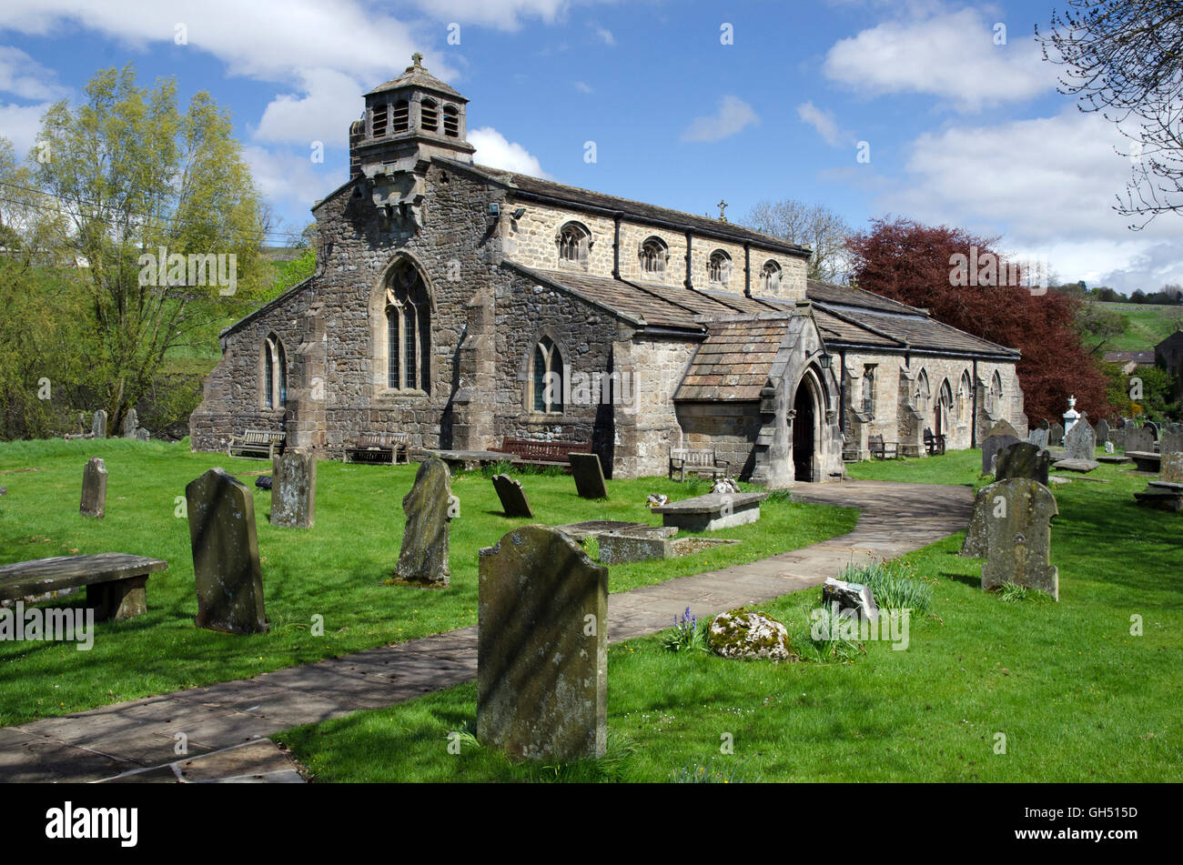 st.michael and all angels church,lintonincraven,north yorkshire Stock