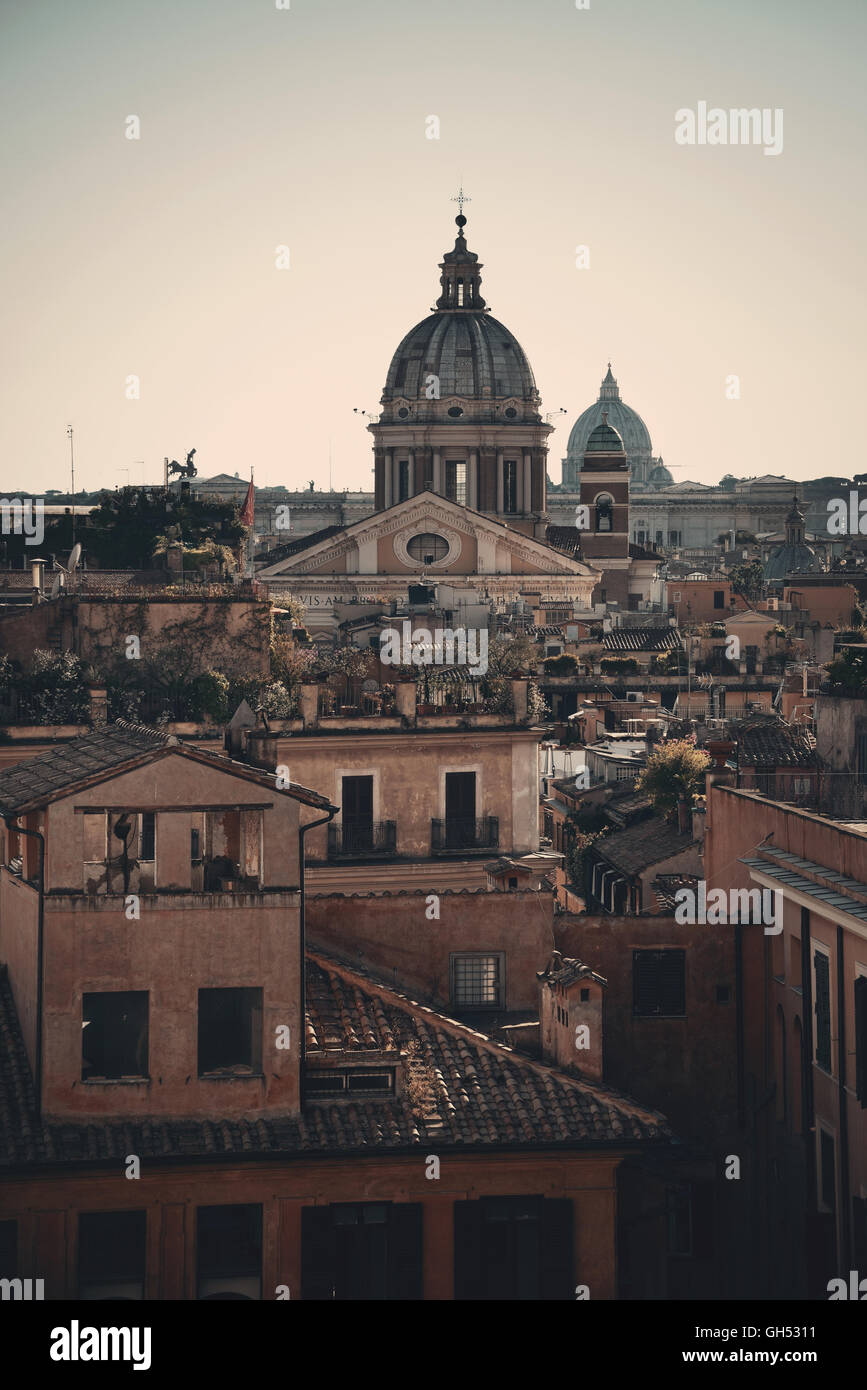 Dome of Rome historic architecture closeup, Italy Stock Photo - Alamy