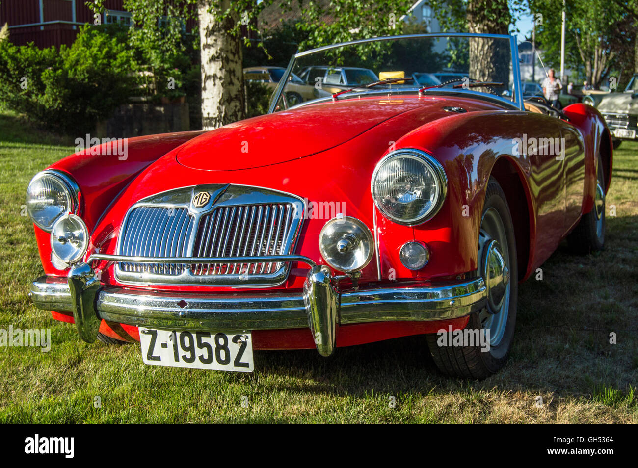 Classic car meet Stock Photo Alamy