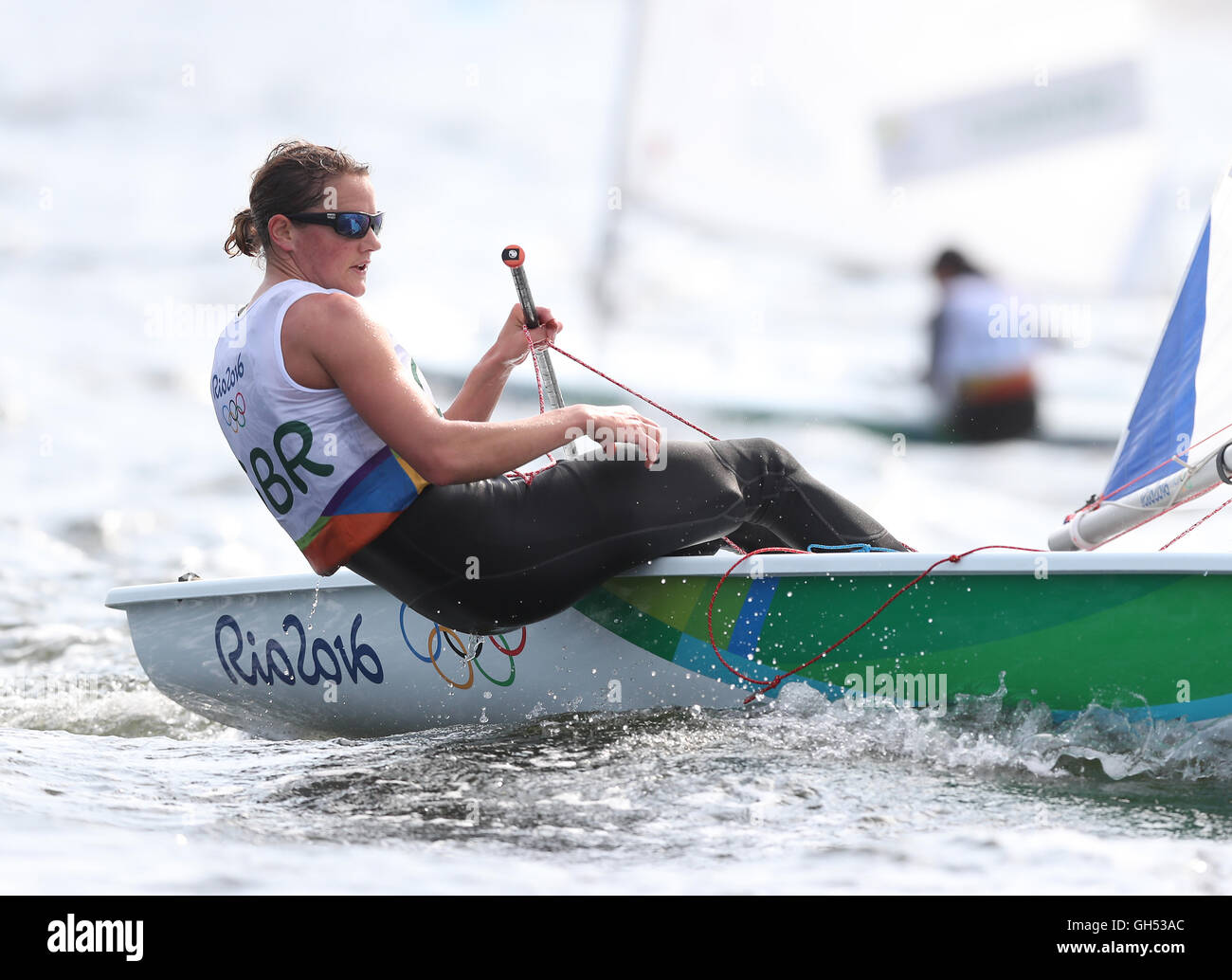 Great Britain's Alison Young in action during the Women's Laser Radial ...