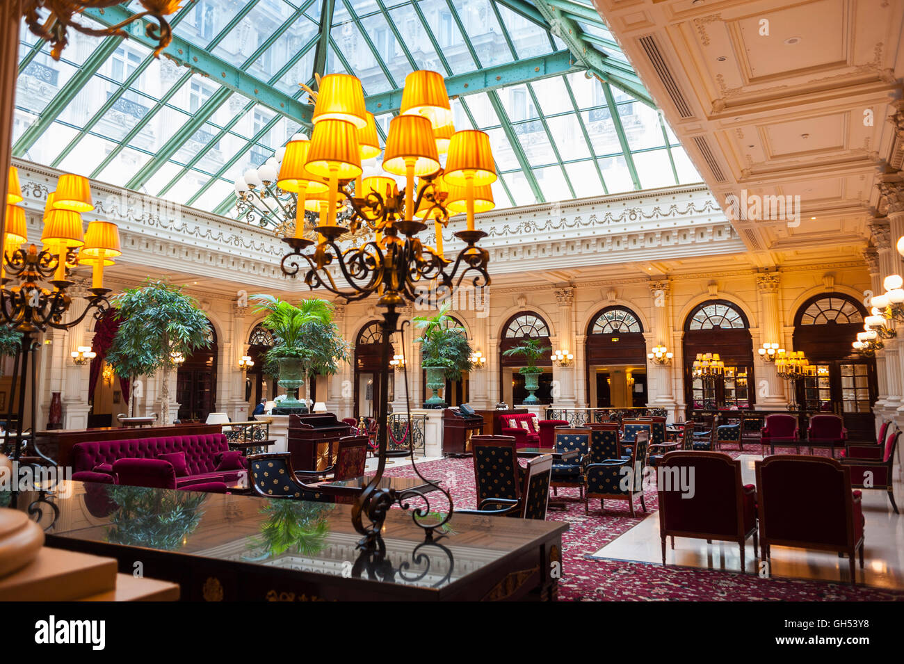 Paris, France, Interior, Bar, Cafe, Lounge Room with Skylight