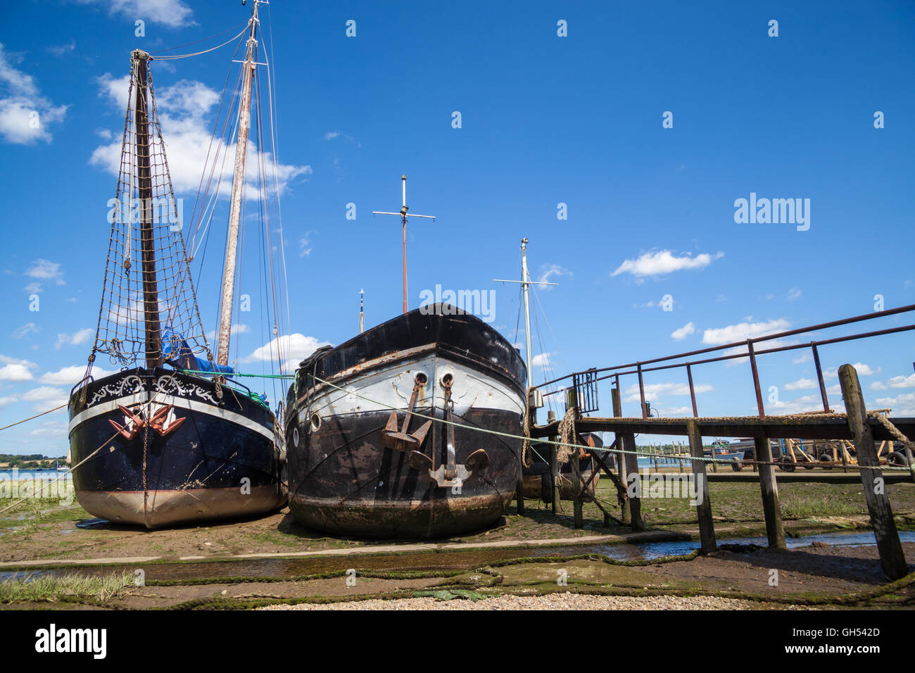 picturesque pin mill in suffolk Stock Photo