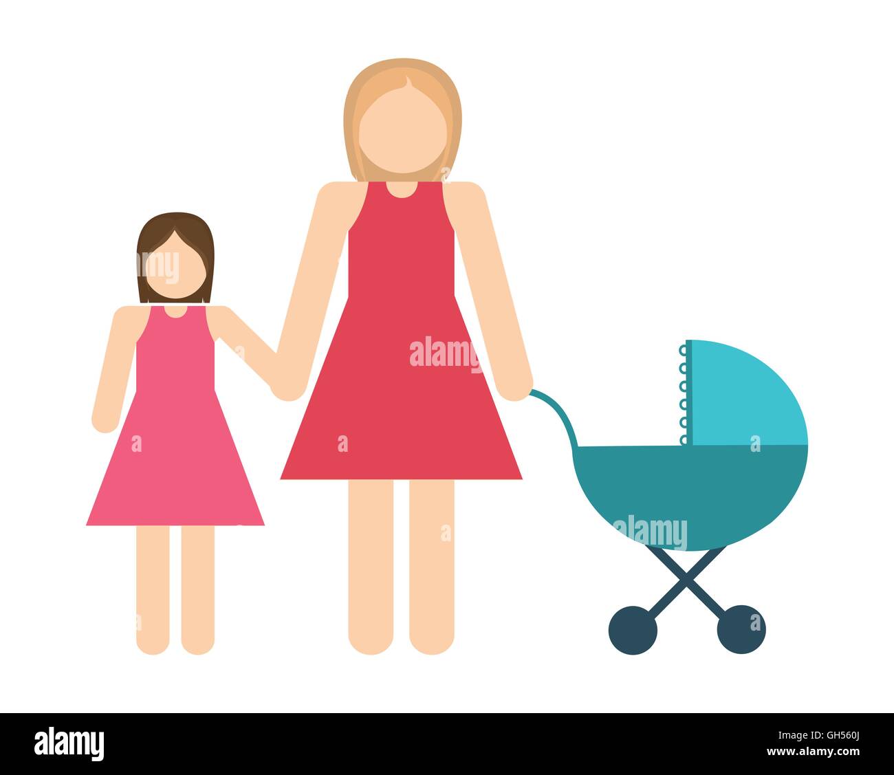 mother and daughter icon. Avatar Family design. Vector graphic Stock ...