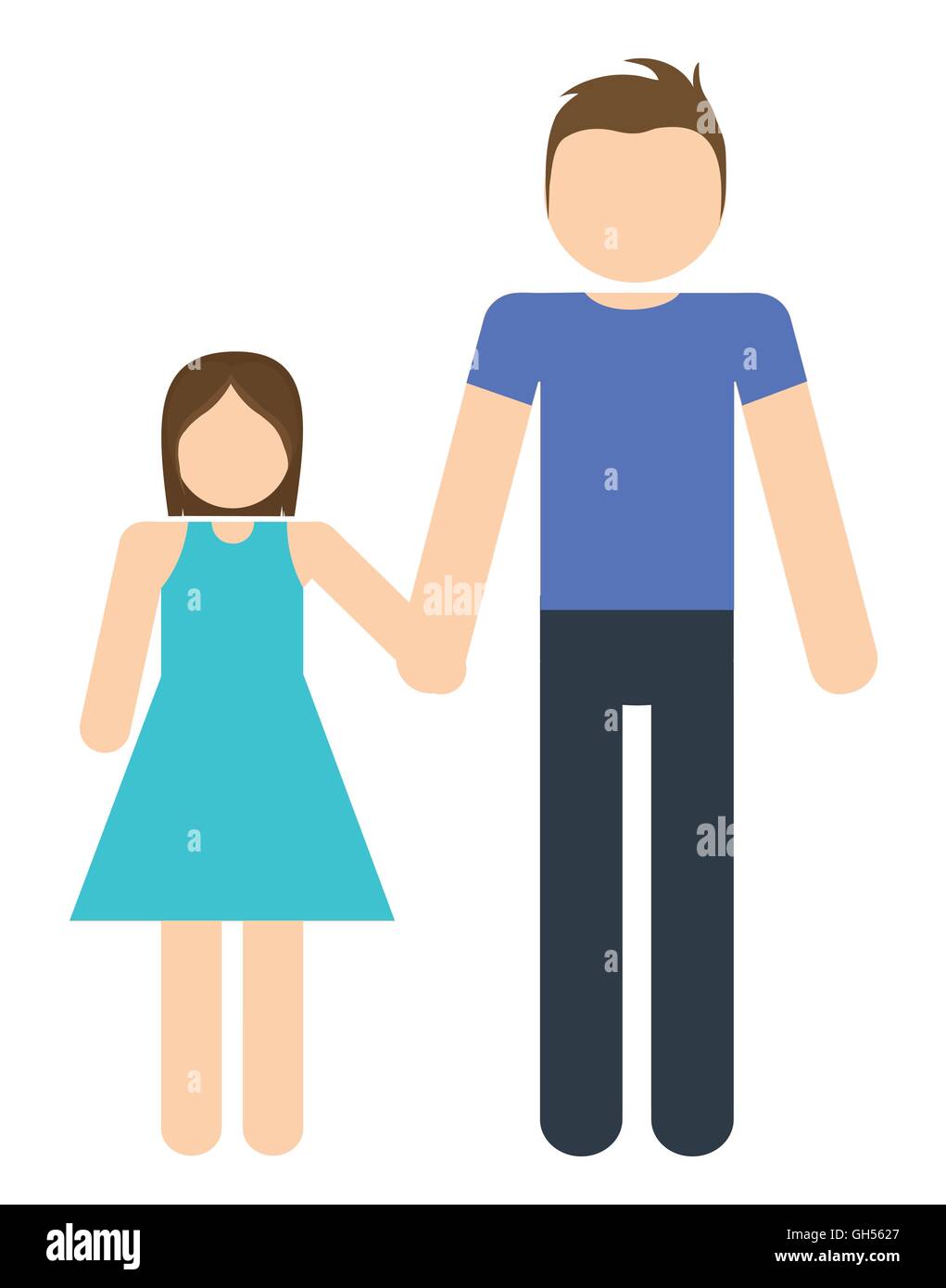 father and daughter icon. Avatar Family design. Vector graphic Stock ...