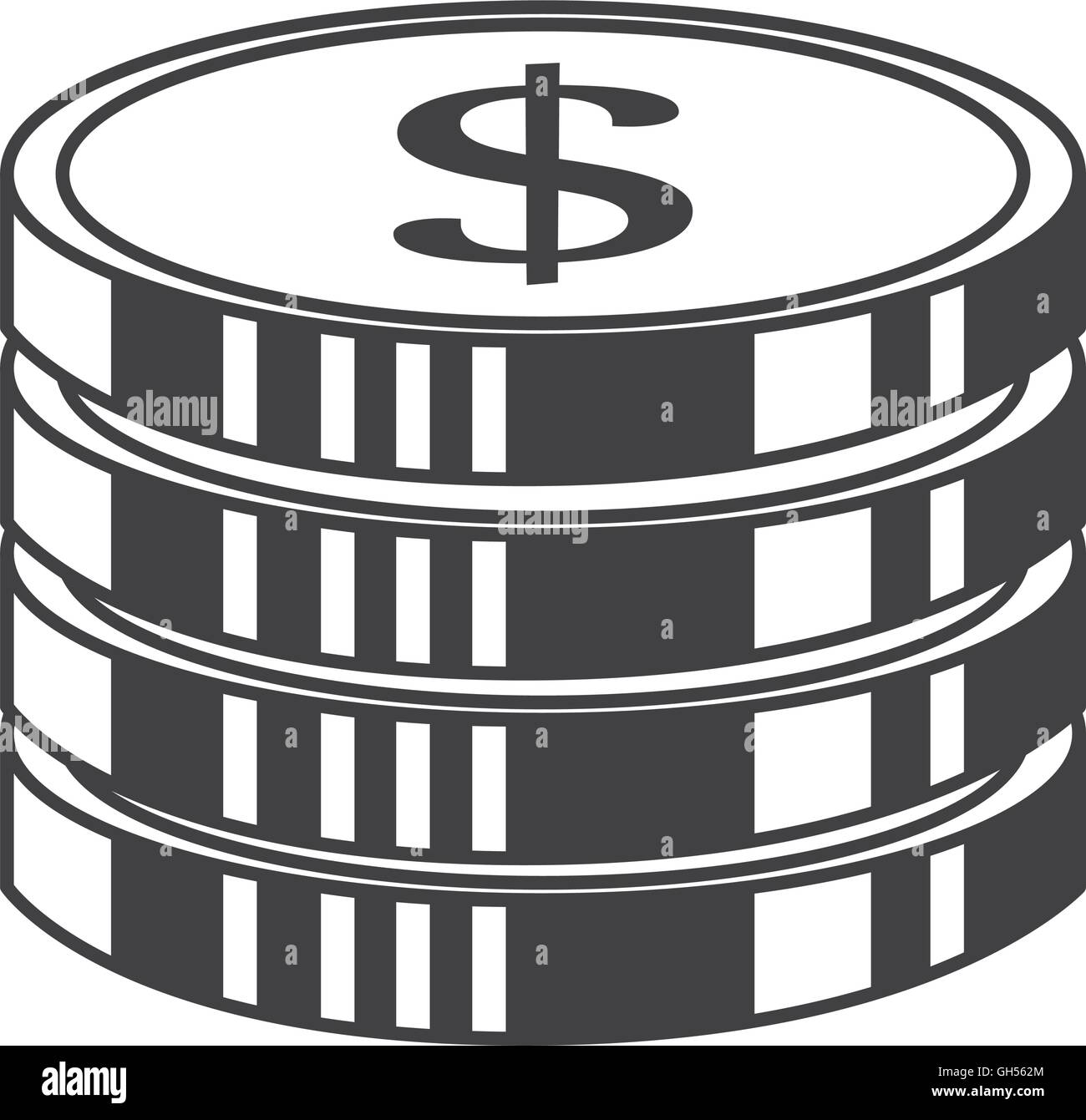 Money and investment isolated flat icon, vector illustration Stock ...