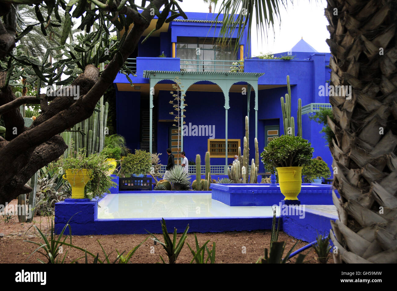 geography / travel, Morocco, studio of the French painter Jacques Majorelle (1886-1962) in the Jardin Majorelle, Marrakech, Africa, Additional-Rights-Clearance-Info-Not-Available Stock Photo