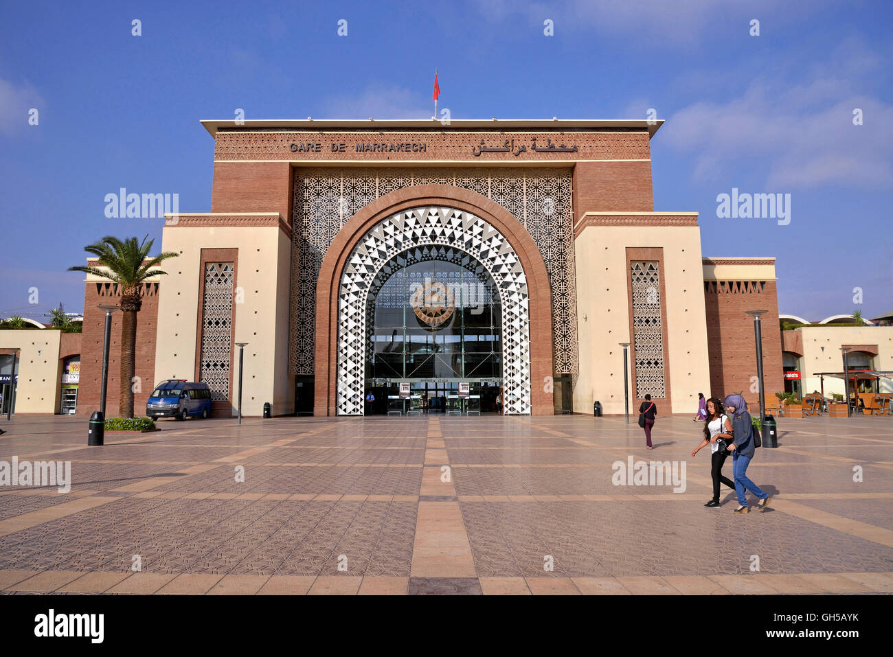 geography / travel, Morocco, Gare de Marrakech, station building, &13, Marrakech, region Marrakesh-Tensift-El Haouz, Africa, Additional-Rights-Clearance-Info-Not-Available Stock Photo